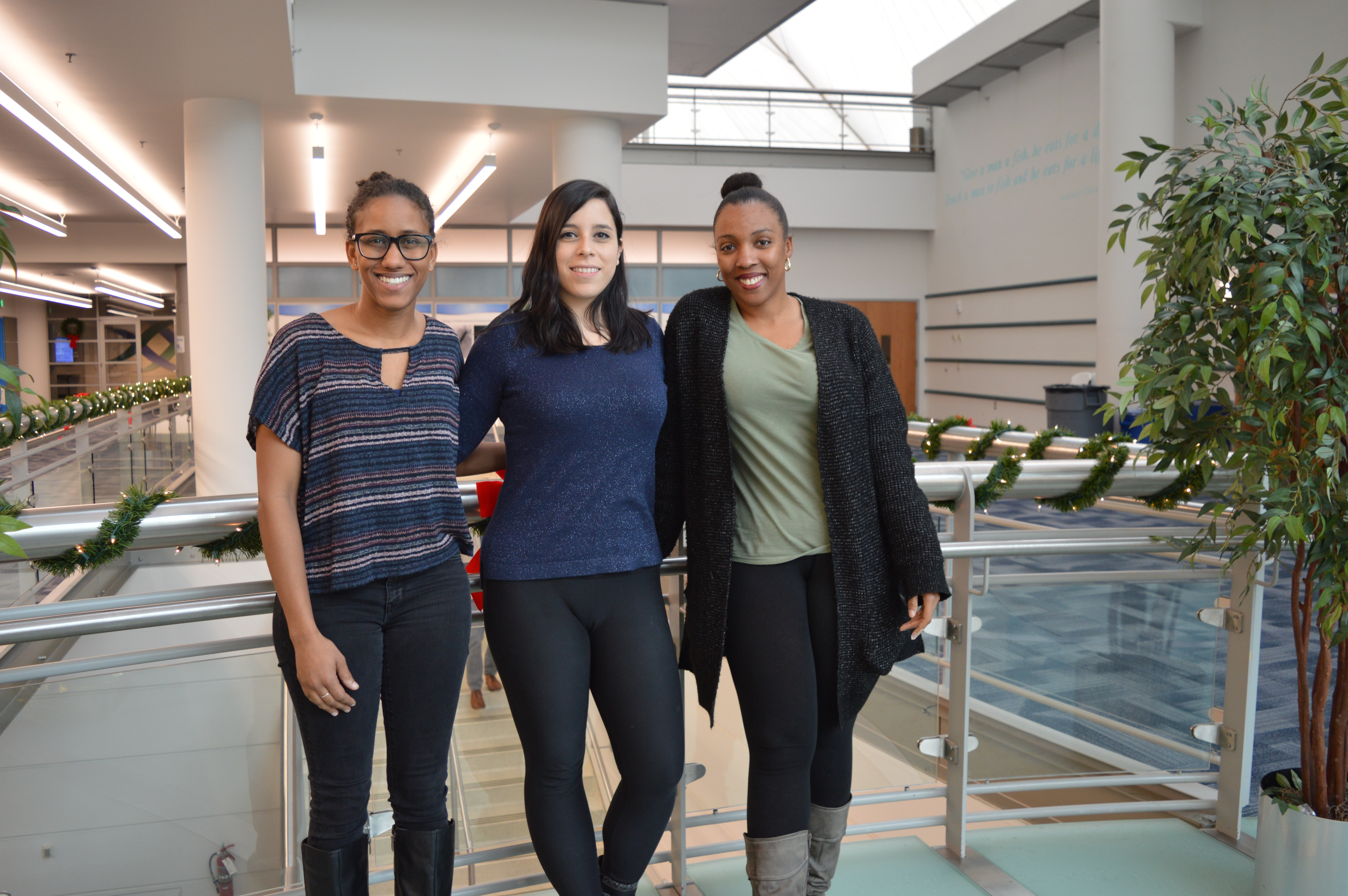IMET students Ana Sosa, Shadaesha Green, and Amanda Lawrence