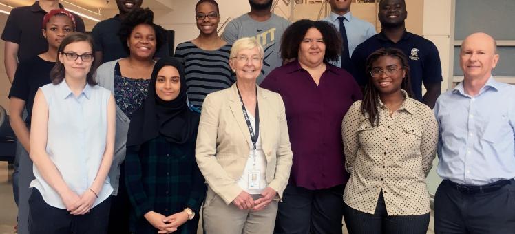 Dr. Rose Jagus with interns in 2019