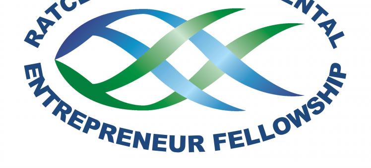 REEF logo: fish with text, "Ratcliffe Environmental Entrepreneur Fellowship"